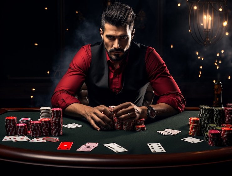 Tampilan meja live baccarat dengan dealer dan pemain di aplikasi mutiara 99